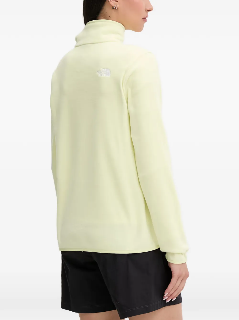 The North Face Glacier fleece sweater met kwartrits Geel