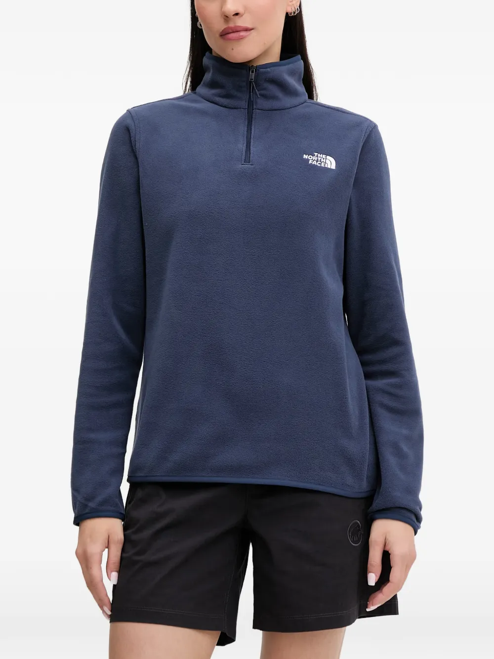 The North Face sweat zippé à logo brodé - Bleu The North Face sweat zippé à logo brodé - Bleu
