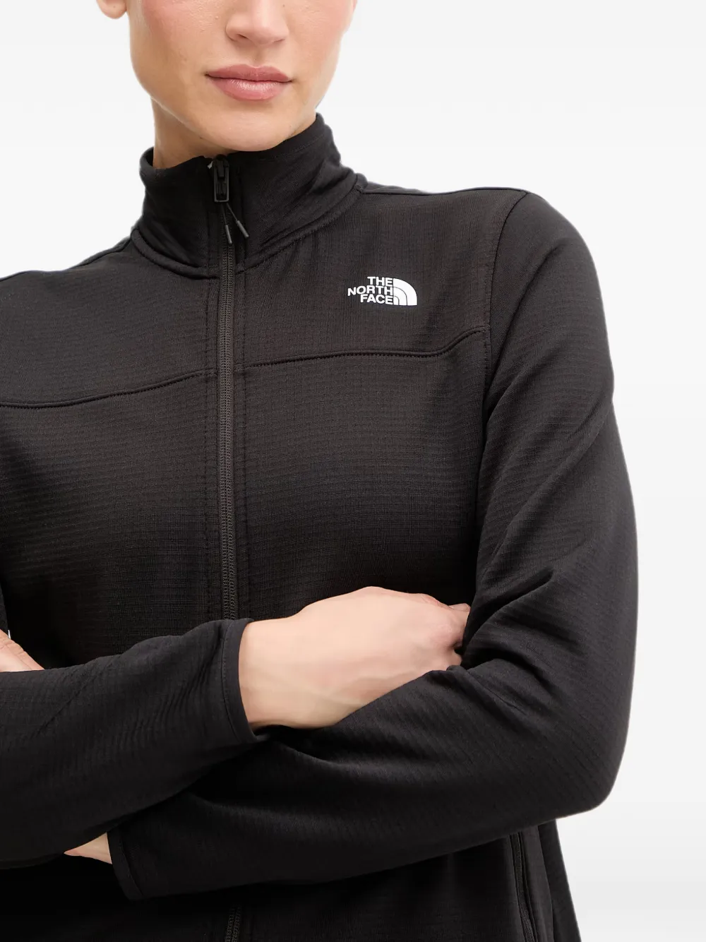 The North Face Cedar Trail Grid lichtgewicht jack met logoprint en rits Zwart