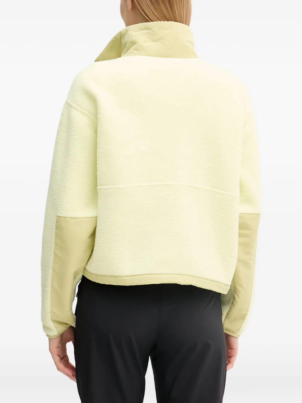 The North Face Sweater met halve rits en fleece textuur Geel