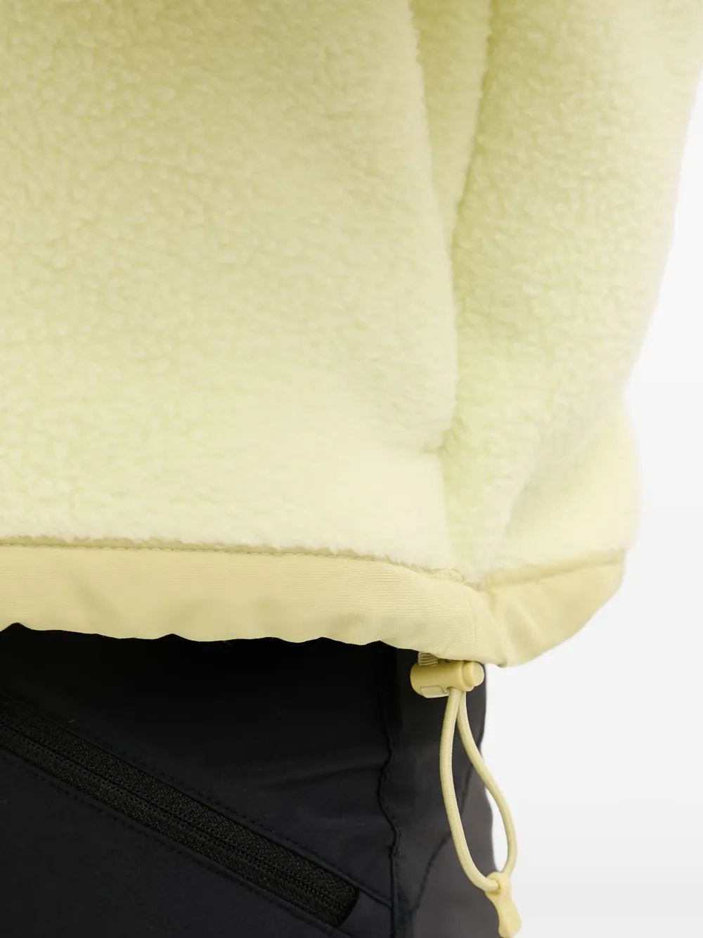 The North Face Sweater met halve rits en fleece textuur Geel