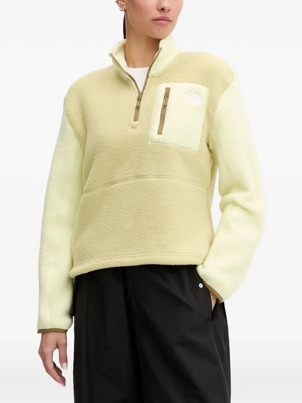 The North Face Sweatshirt mit Fleece-Struktur - Gelb