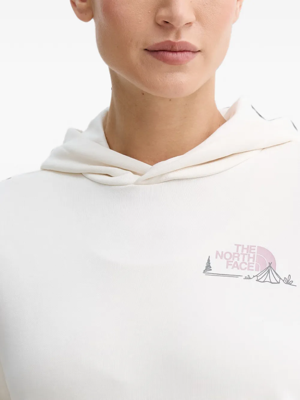 The North Face Monte hoodie met grafische print Beige