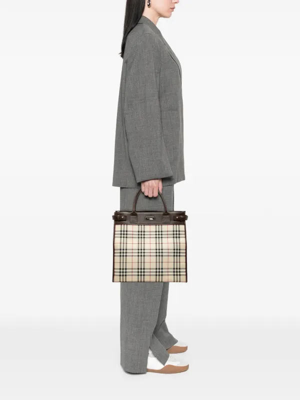 Burberry Pre-Owned 2000-2017 House Check Canvas Convertible Tote