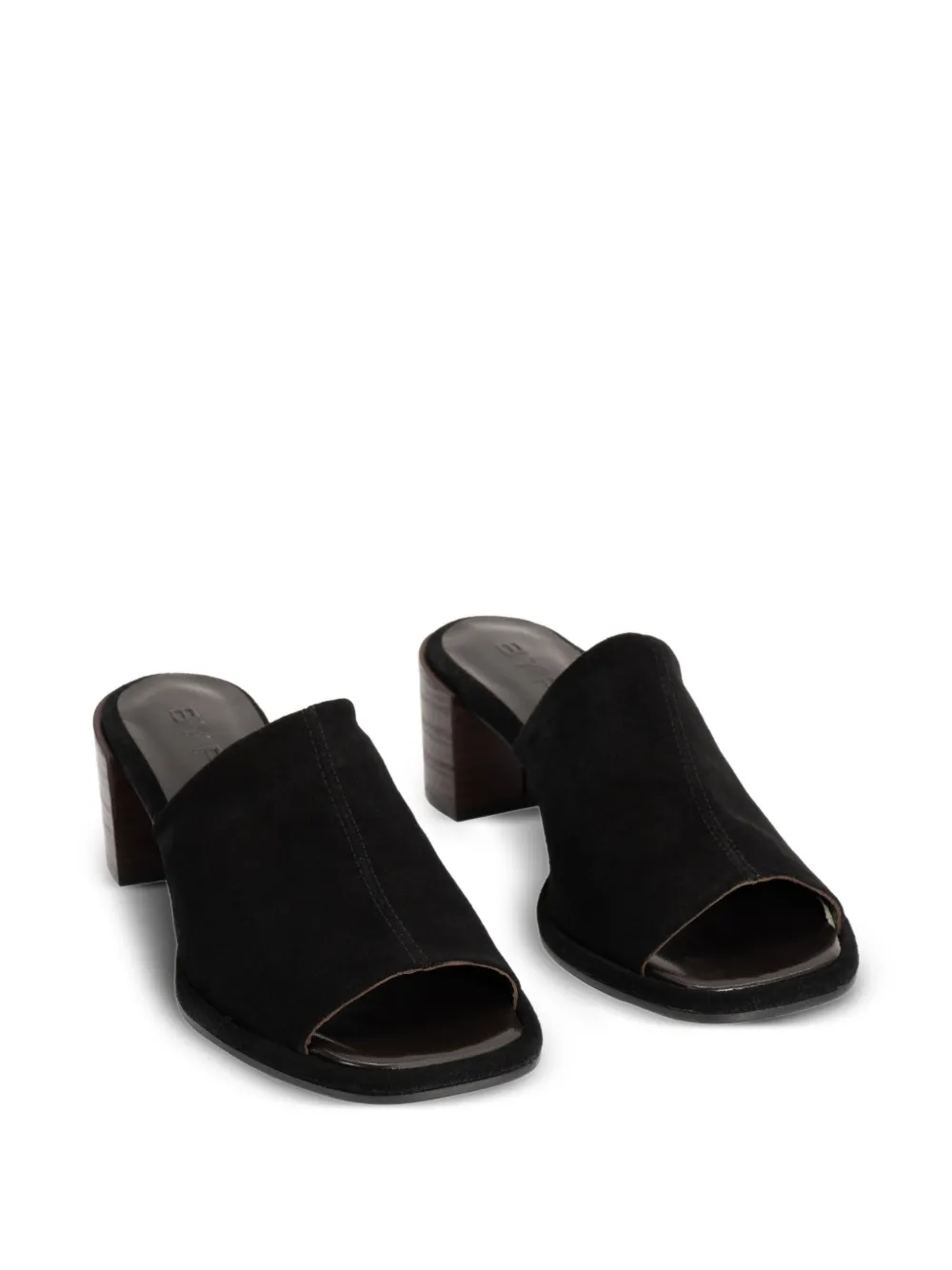 BY FAR Francisco square-toe sandals Zwart