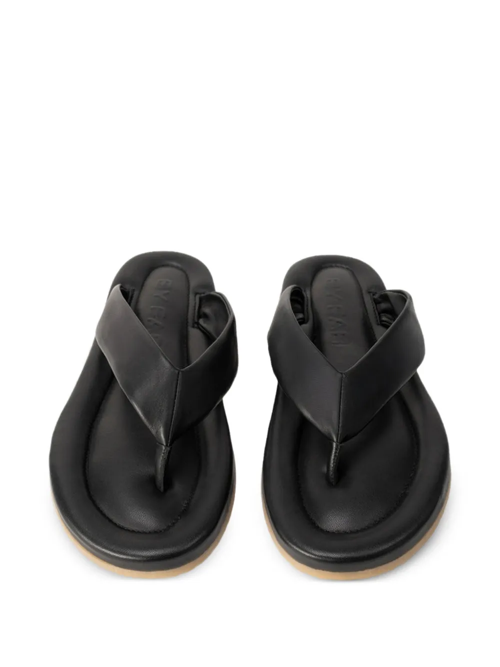 BY FAR Dasha 2.0 leather sandals Zwart