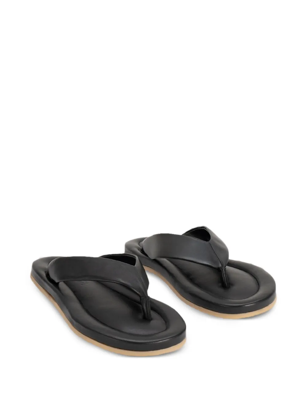 BY FAR Dasha 2.0 leather sandals Zwart