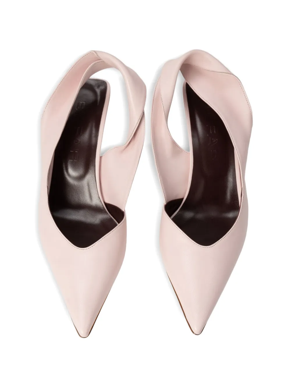BY FAR Yasha twist-strap pumps Roze