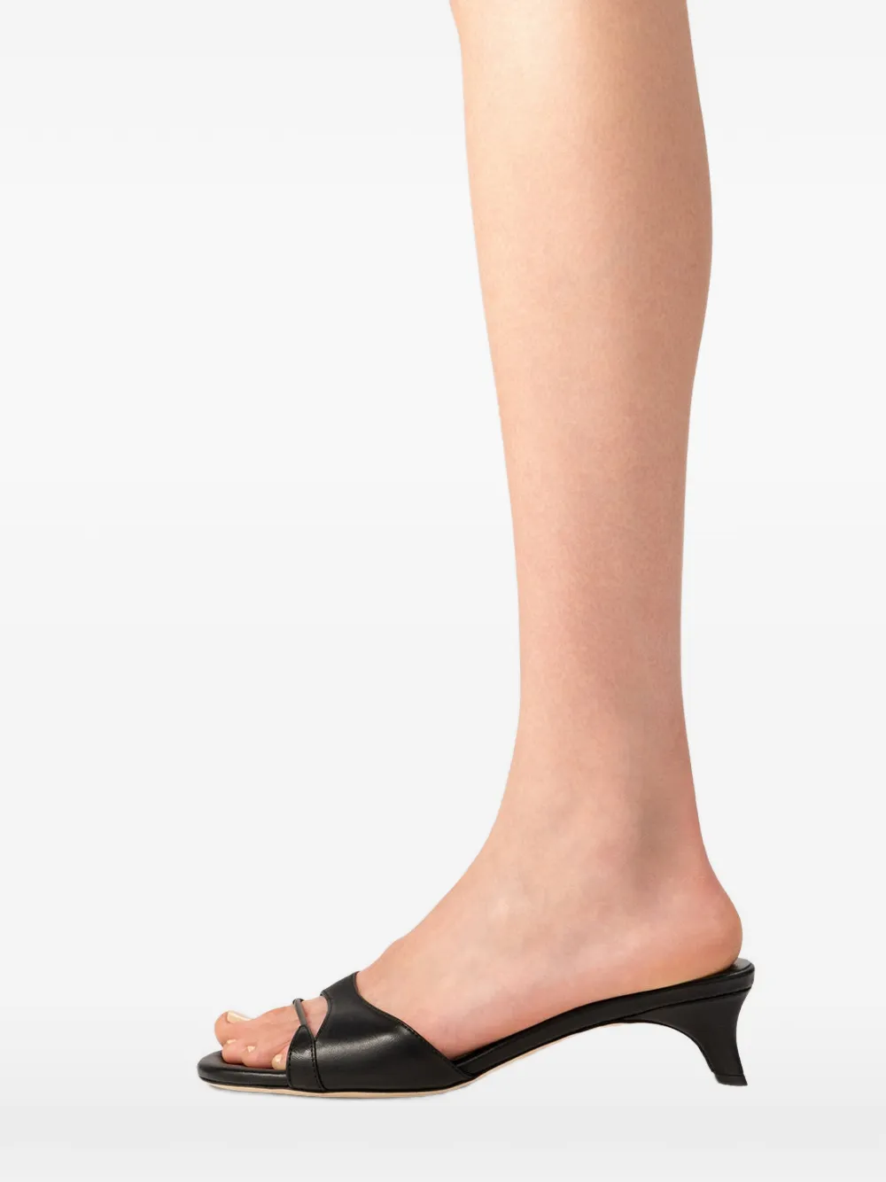 BY FAR Babygirl leather sandals Zwart
