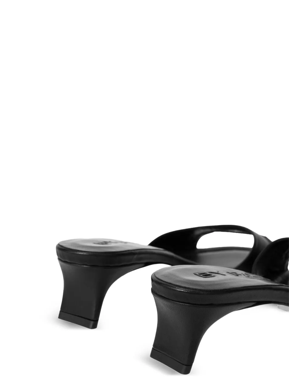 BY FAR Babygirl leather sandals Zwart
