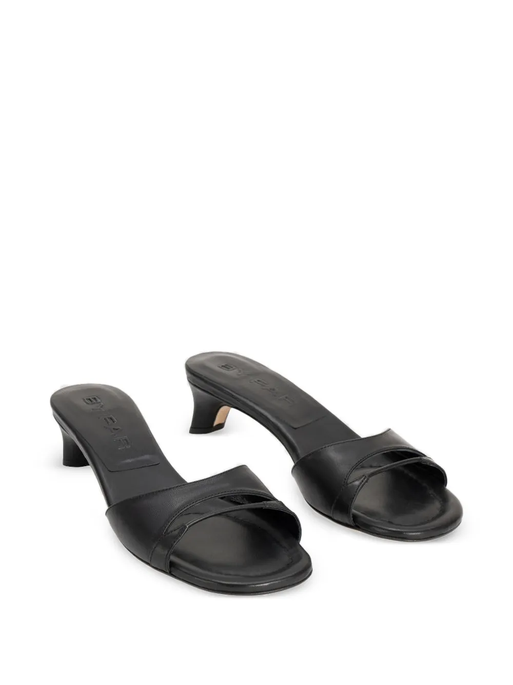 BY FAR Babygirl leather sandals Zwart