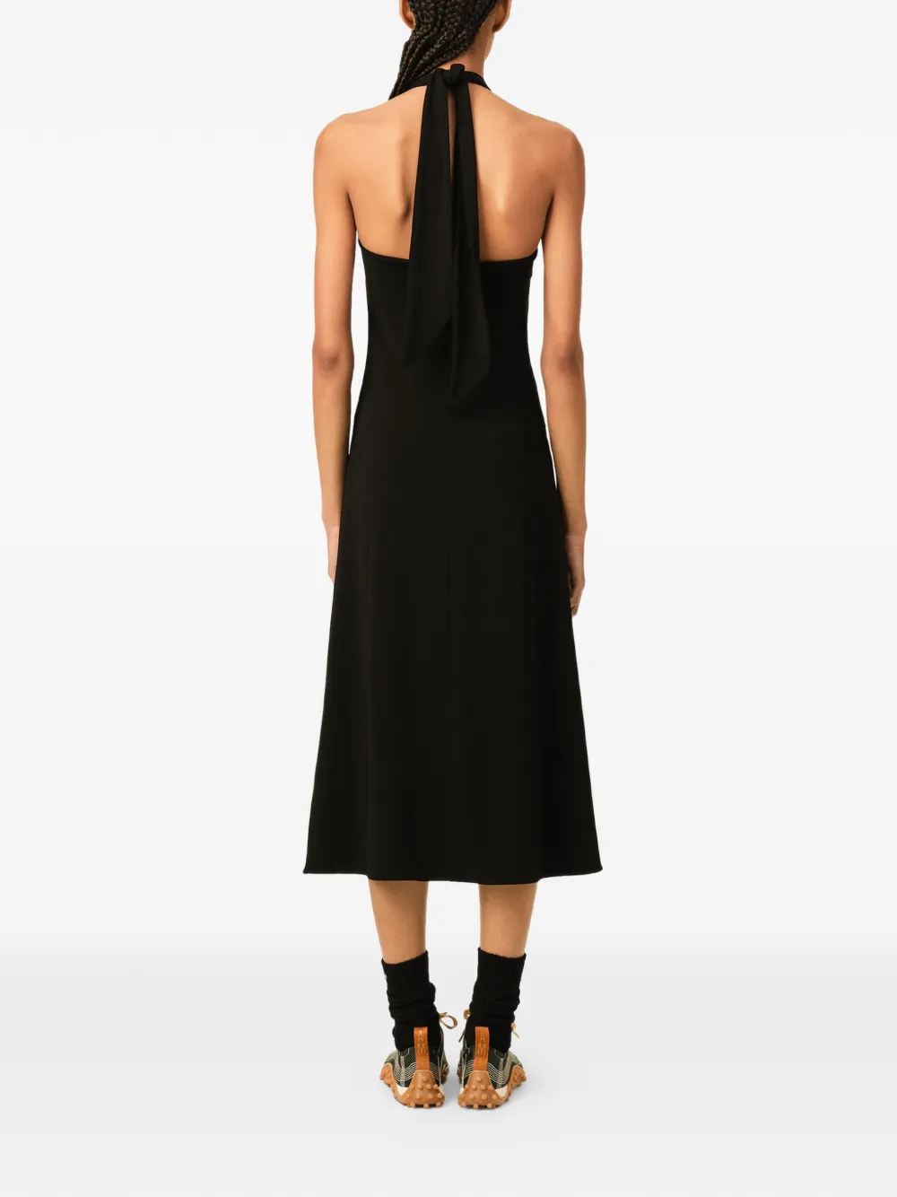 AMI Paris Jersey midi-halterjurk Zwart