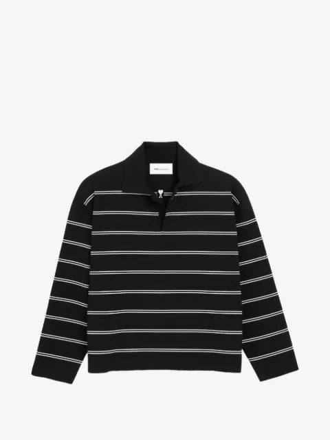 AMI Paris playera tipo polo con parche Ami
