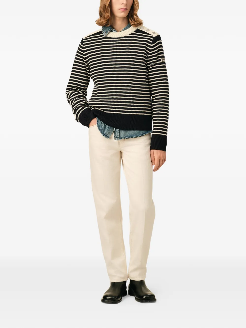 AMI Paris Katoenen jeans met Parisian-fit Beige