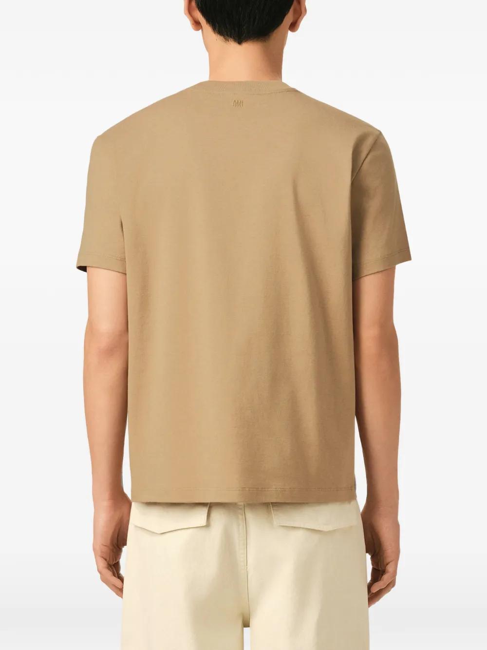AMI Paris Ami de Coeur katoenen T-shirt Beige