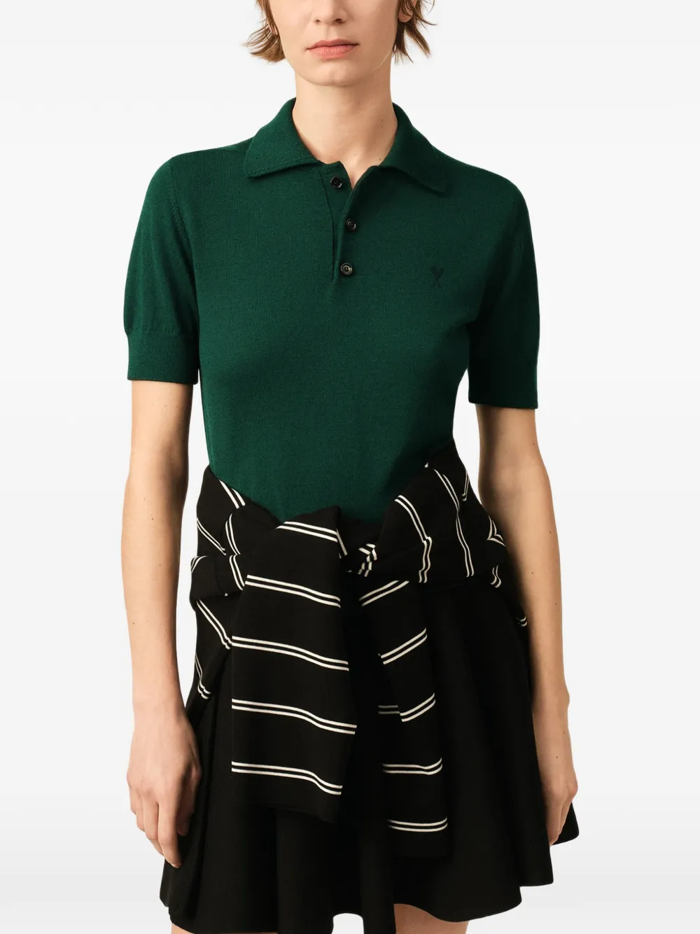 AMI Paris Wollen polo Groen