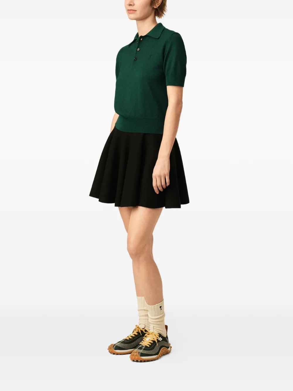 AMI Paris Wollen polo Groen