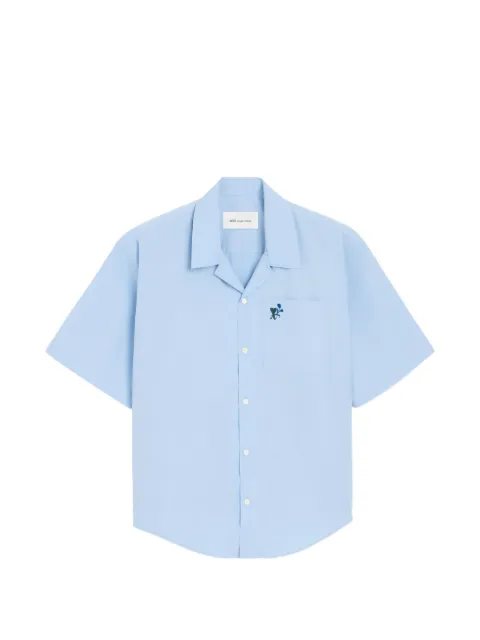 AMI Paris cotton short sleeves tulip boxy fit shirt
