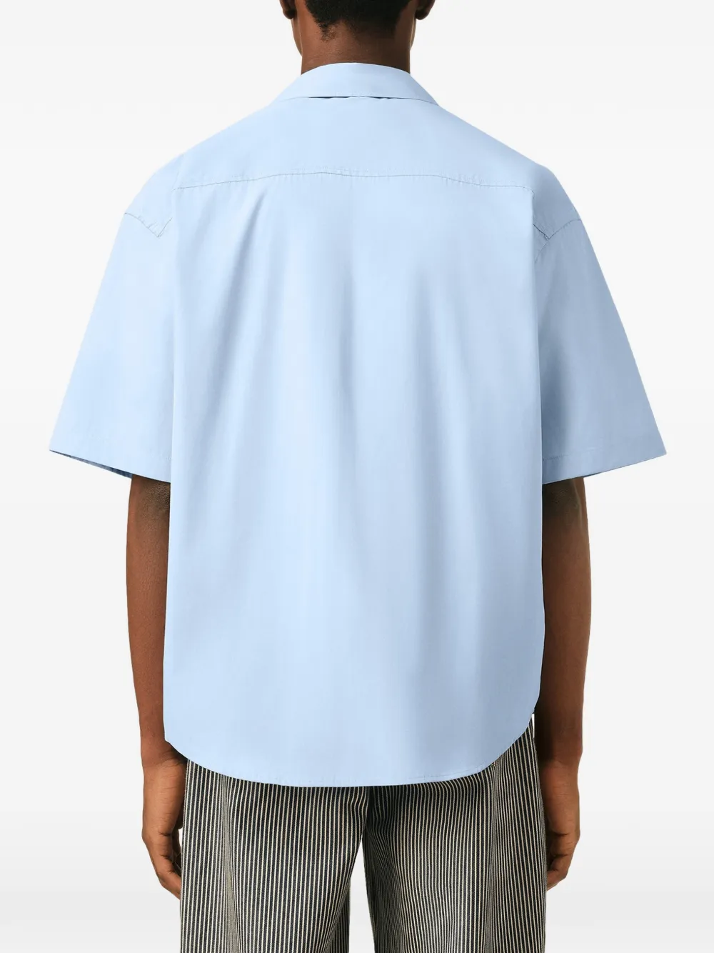 AMI Paris Boxy shirt met korte mouwen Blauw