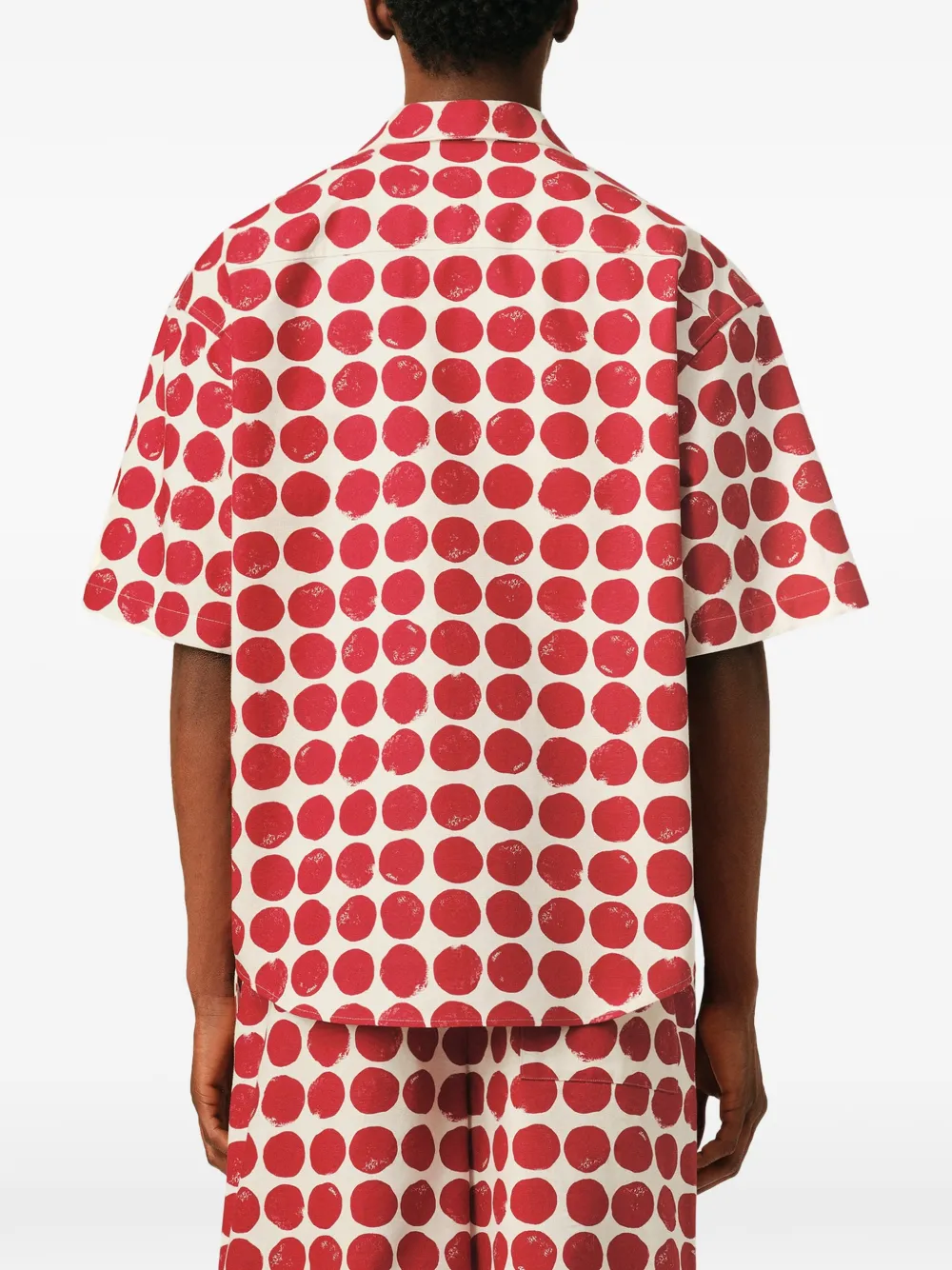 AMI Paris Boxy overhemd met korte mouwen Rood