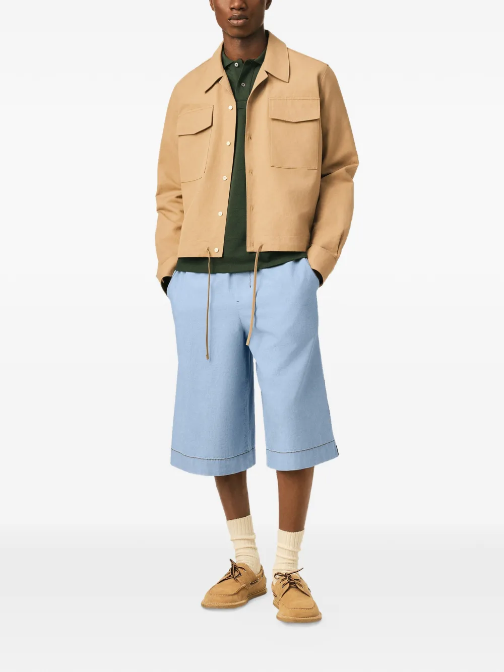 AMI Paris Elastische bermuda shorts Blauw