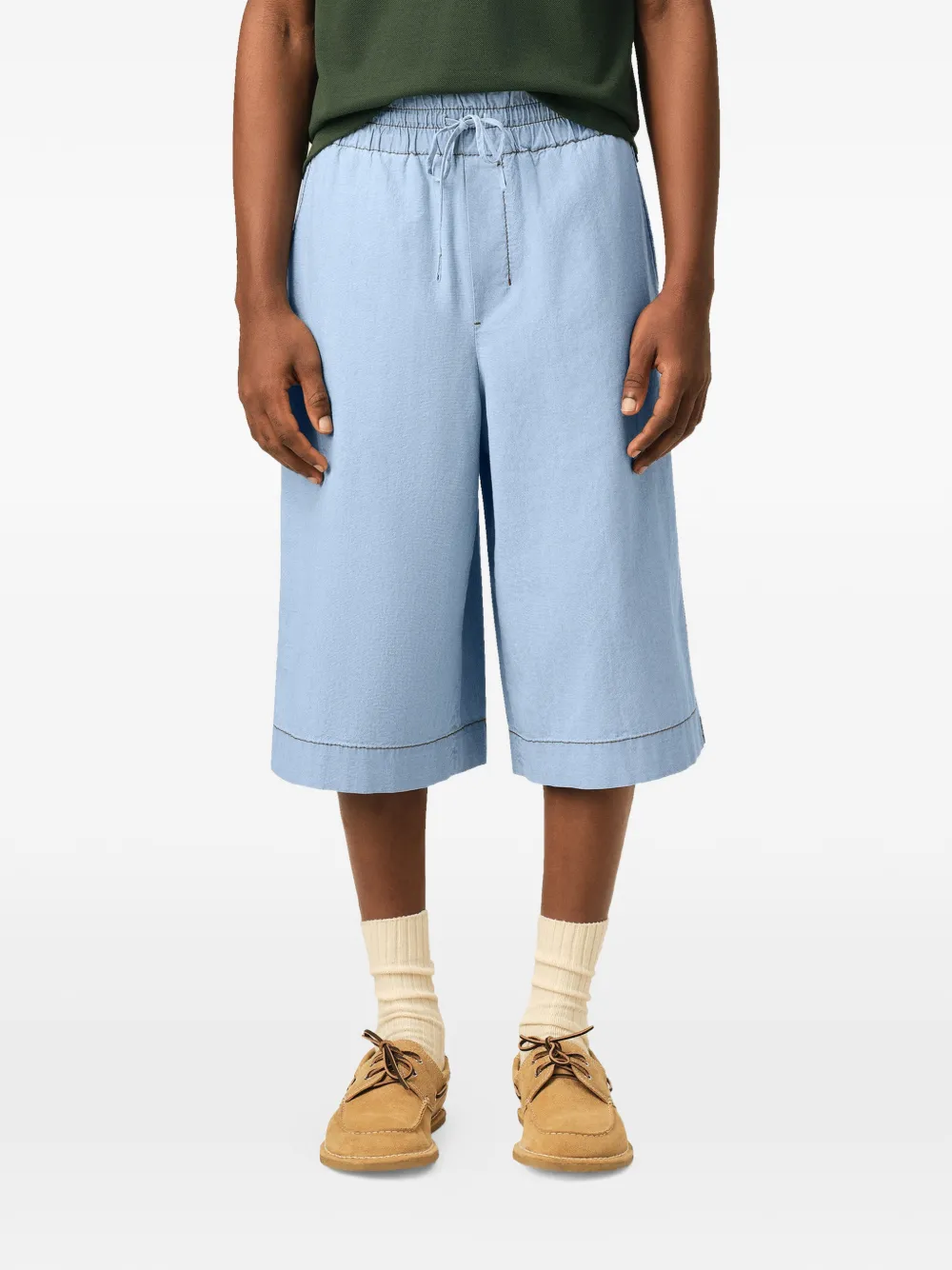 AMI Paris Elastische bermuda shorts Blauw