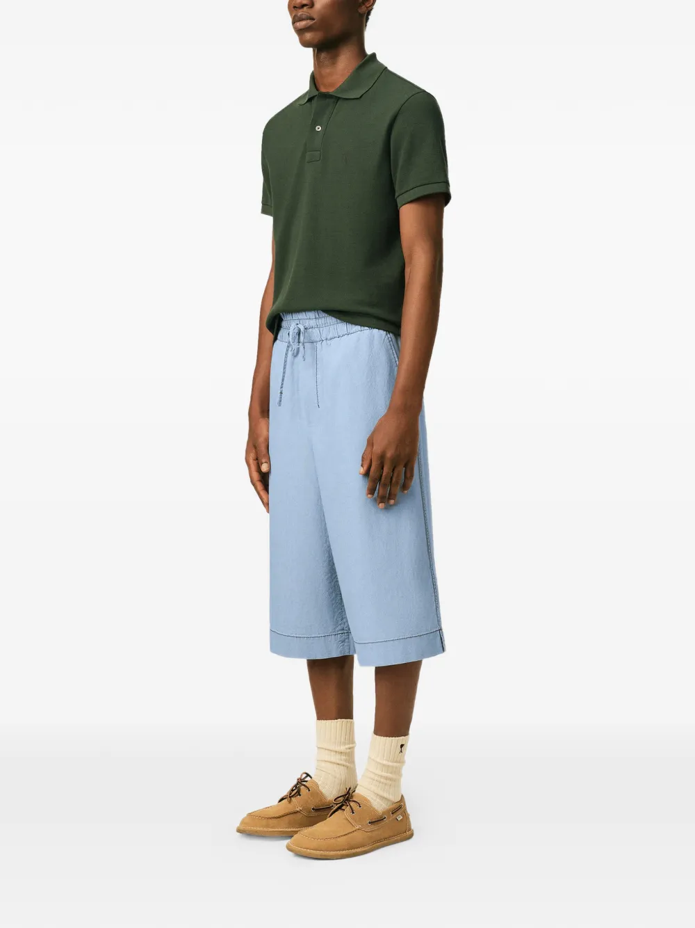 AMI Paris Elastische bermuda shorts Blauw