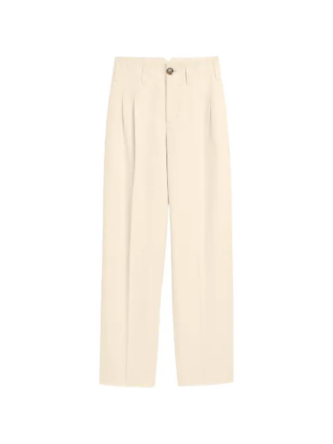 AMI Paris cotton and linen two pleats trousers