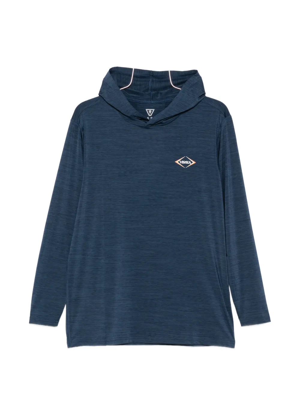 VISSLA logo-print hooded T-shirt - Blau