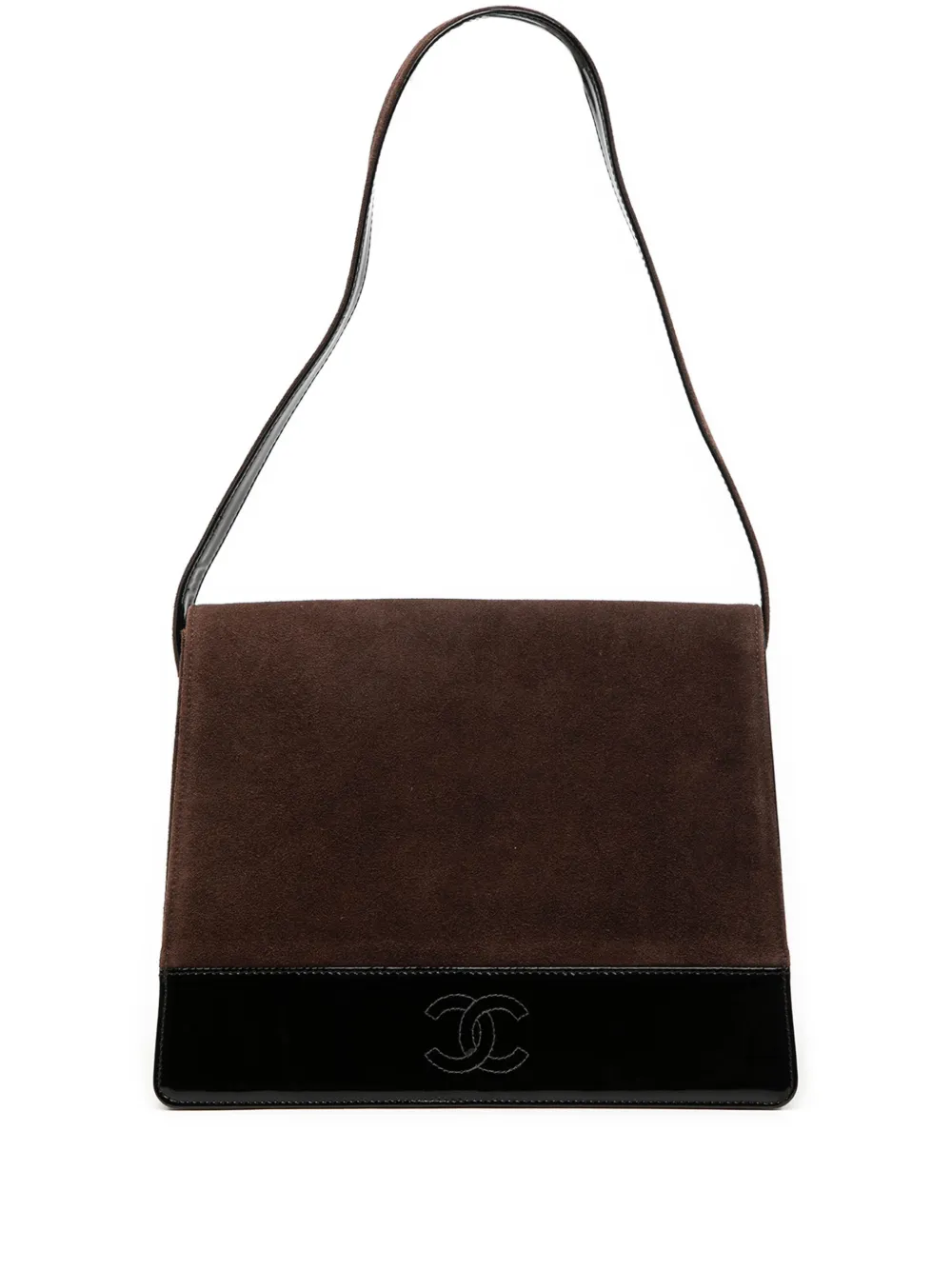 CHANEL Pre-Owned Borsa a spalla in pelle scamosciata 1997-1999 - Nero