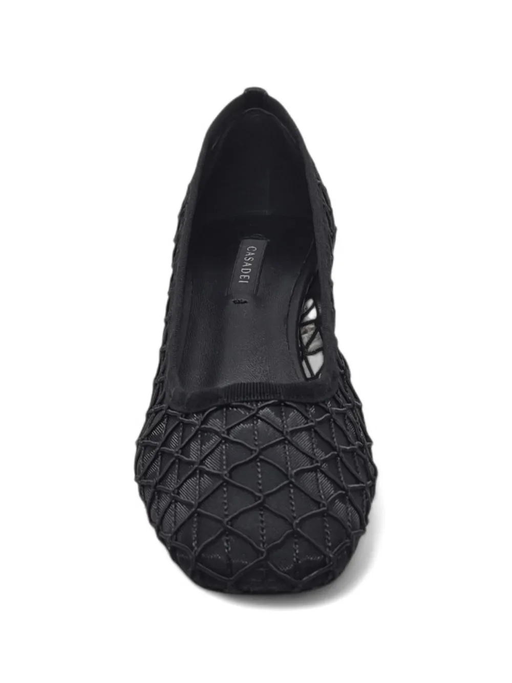 Casadei Belle Epoque mesh-panelled crystal-embellished pumps Zwart
