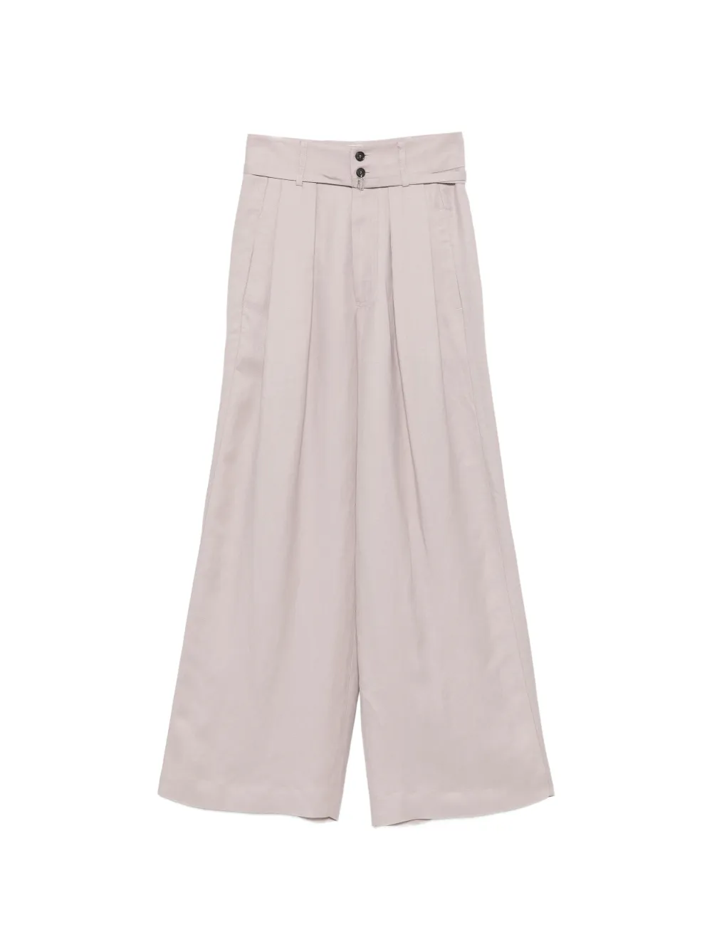 Tela belted pleated-detail trousers - Rosa