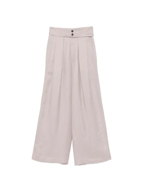 Tela belted pleated-detail trousers