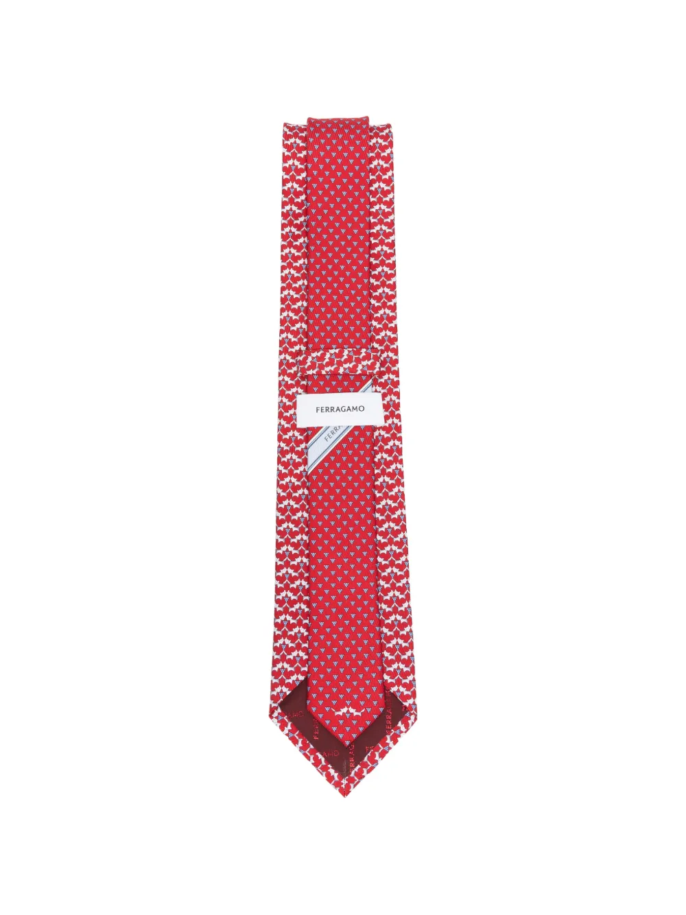 Ferragamo Zijden stropdas met vossenpatroon Rood