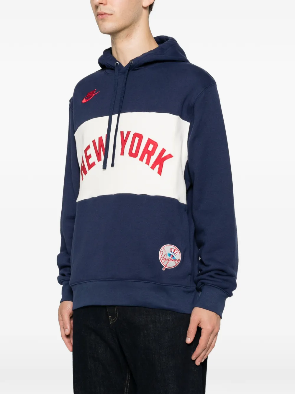 Nike x MLB Cooperstown Legacy New York Yankees hoodie met trekkoord Blauw