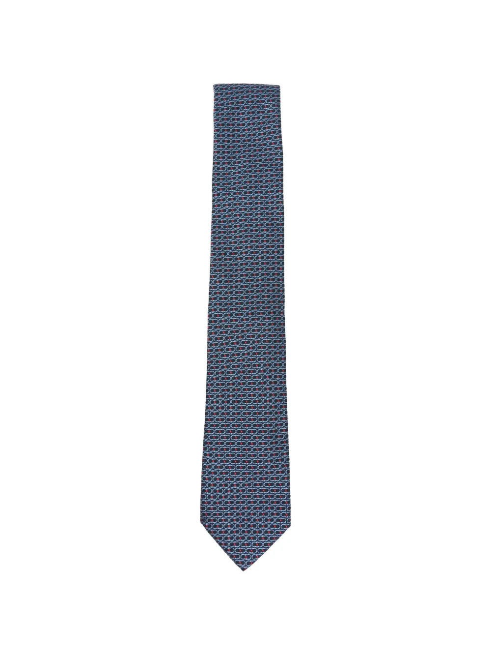 Ferragamo Gancini jacquard tie - Blu