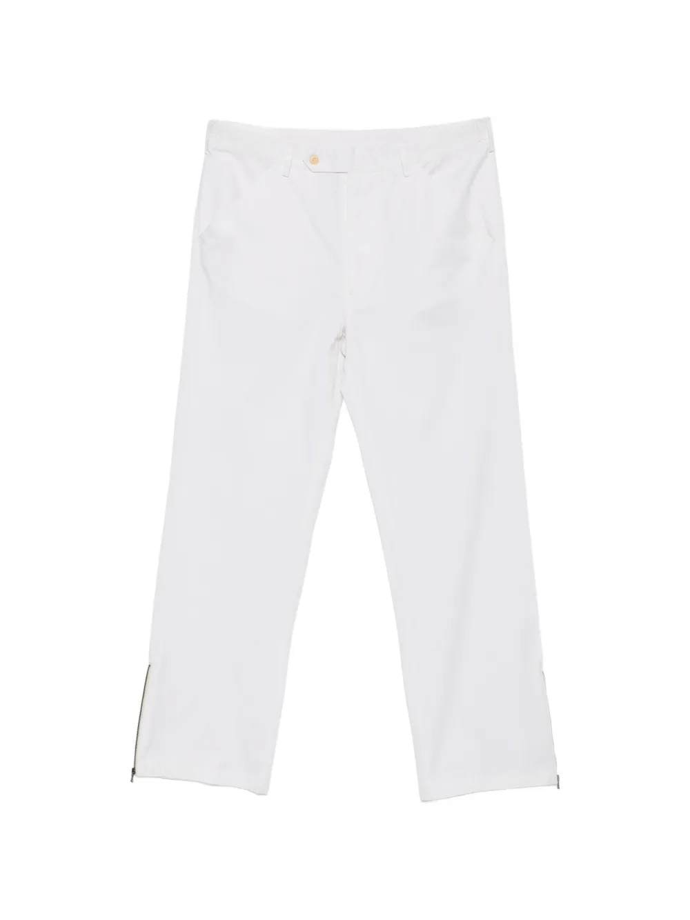 Romeo Gigli Pre-Owned 1990s zip-detail trousers - Bianco