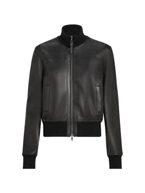Brunello Cucinelli nappa-leather outerwear jacket with Monili