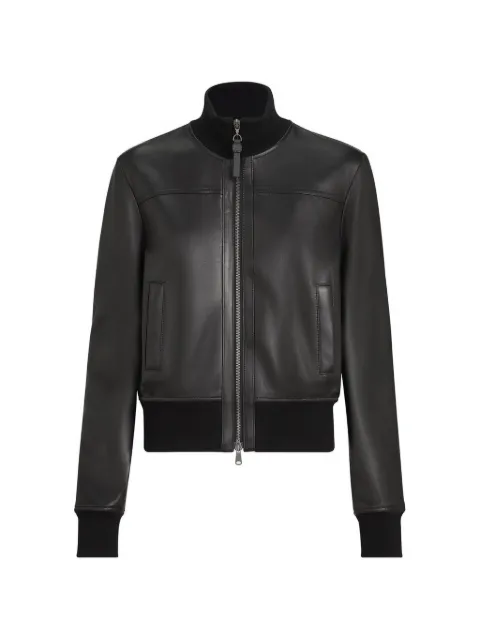 Brunello Cucinelli nappa-leather outerwear jacket with Monili