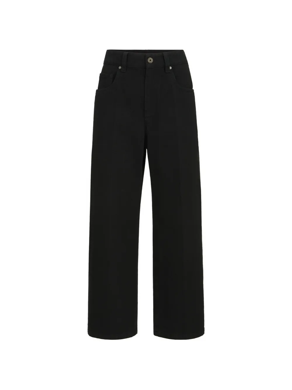 Brunello Cucinelli Denim broek met Monili Zwart