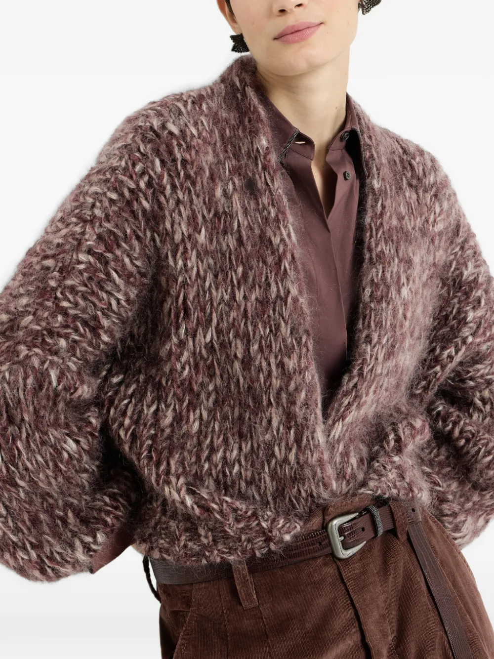Brunello Cucinelli Malfilé mohair vest Bruin