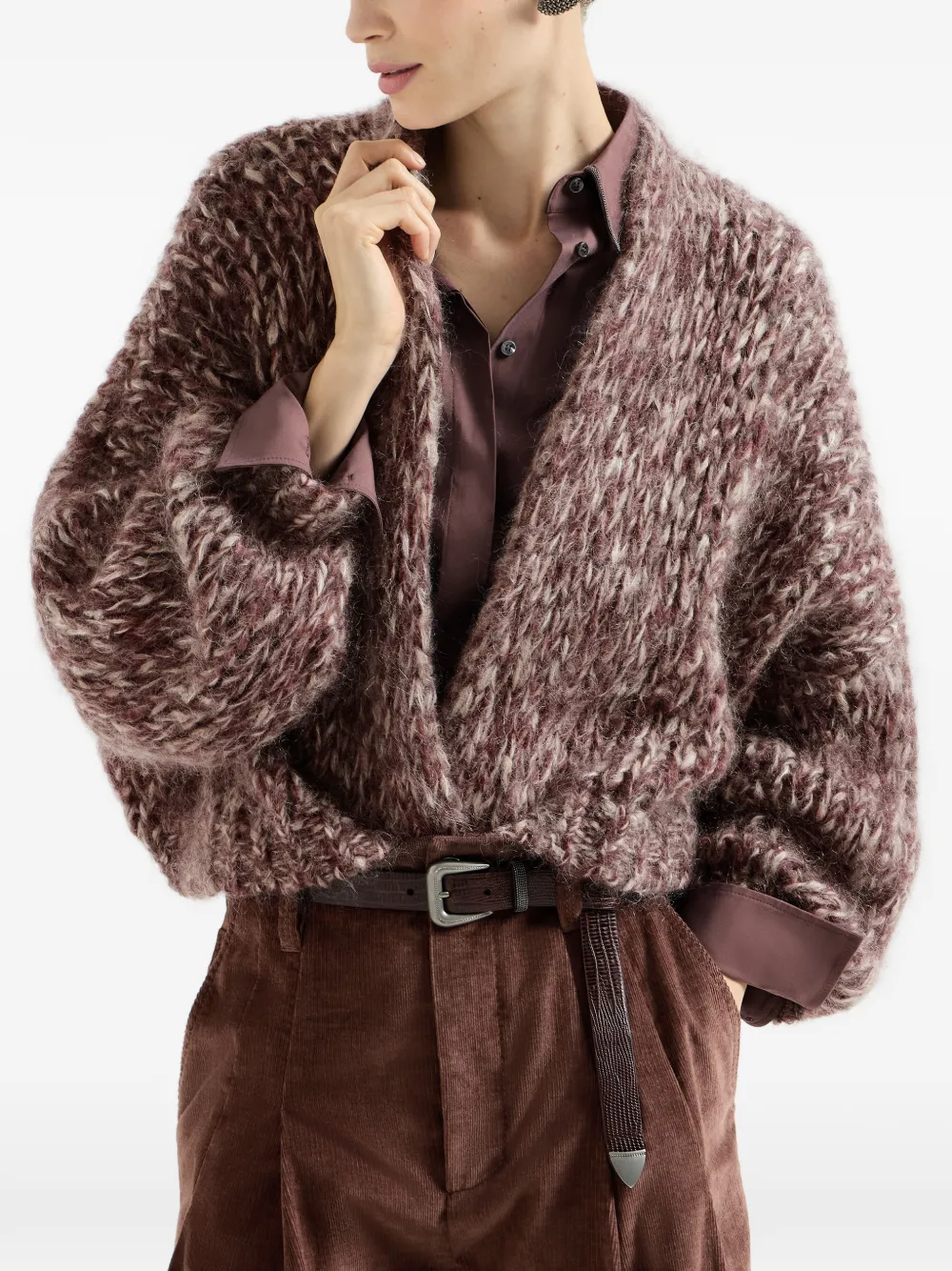 Brunello Cucinelli Malfilé mohair vest Bruin