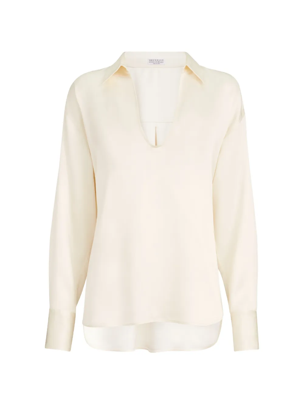Brunello Cucinelli Blusa in raso di seta - Toni neutri
