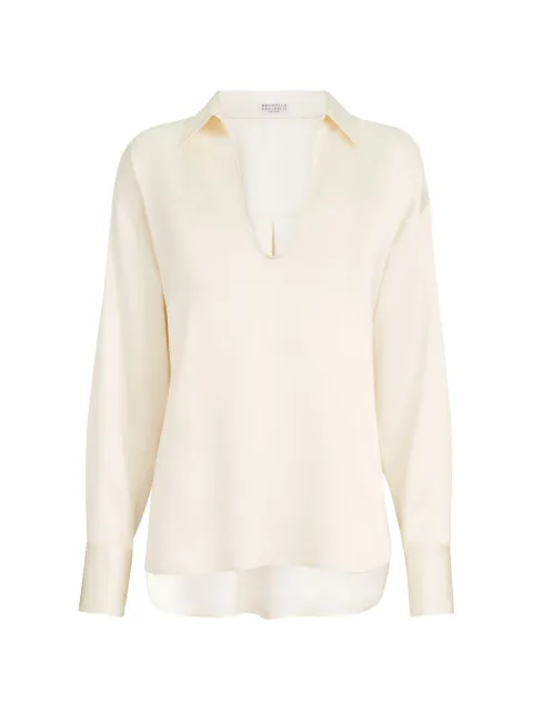 Brunello Cucinelli silk satin blouse