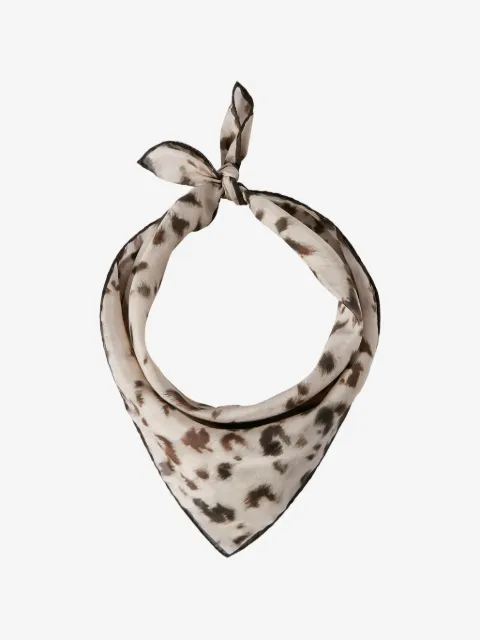 Brunello Cucinelli lynx-print silk foulard
