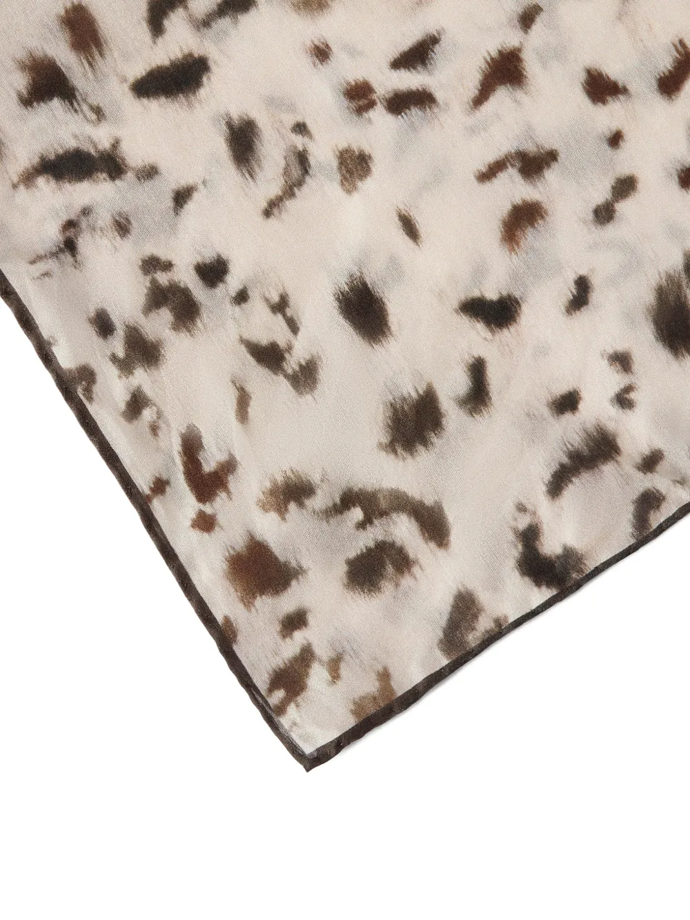 Brunello Cucinelli Zijden foulard met print Beige