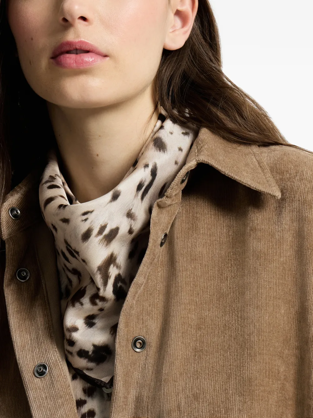 Brunello Cucinelli Zijden foulard met print Beige