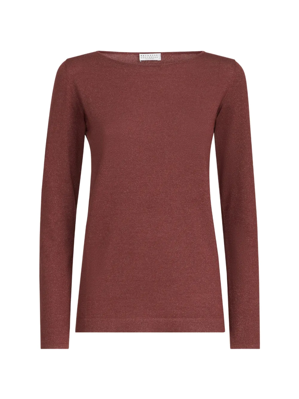 Brunello Cucinelli Leichter Pullover aus funkelndem Kaschmir und Seide - Rot
