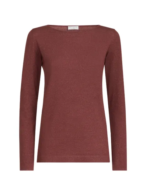 Brunello Cucinelli — sparkling cashmere and silk lightweight sweater