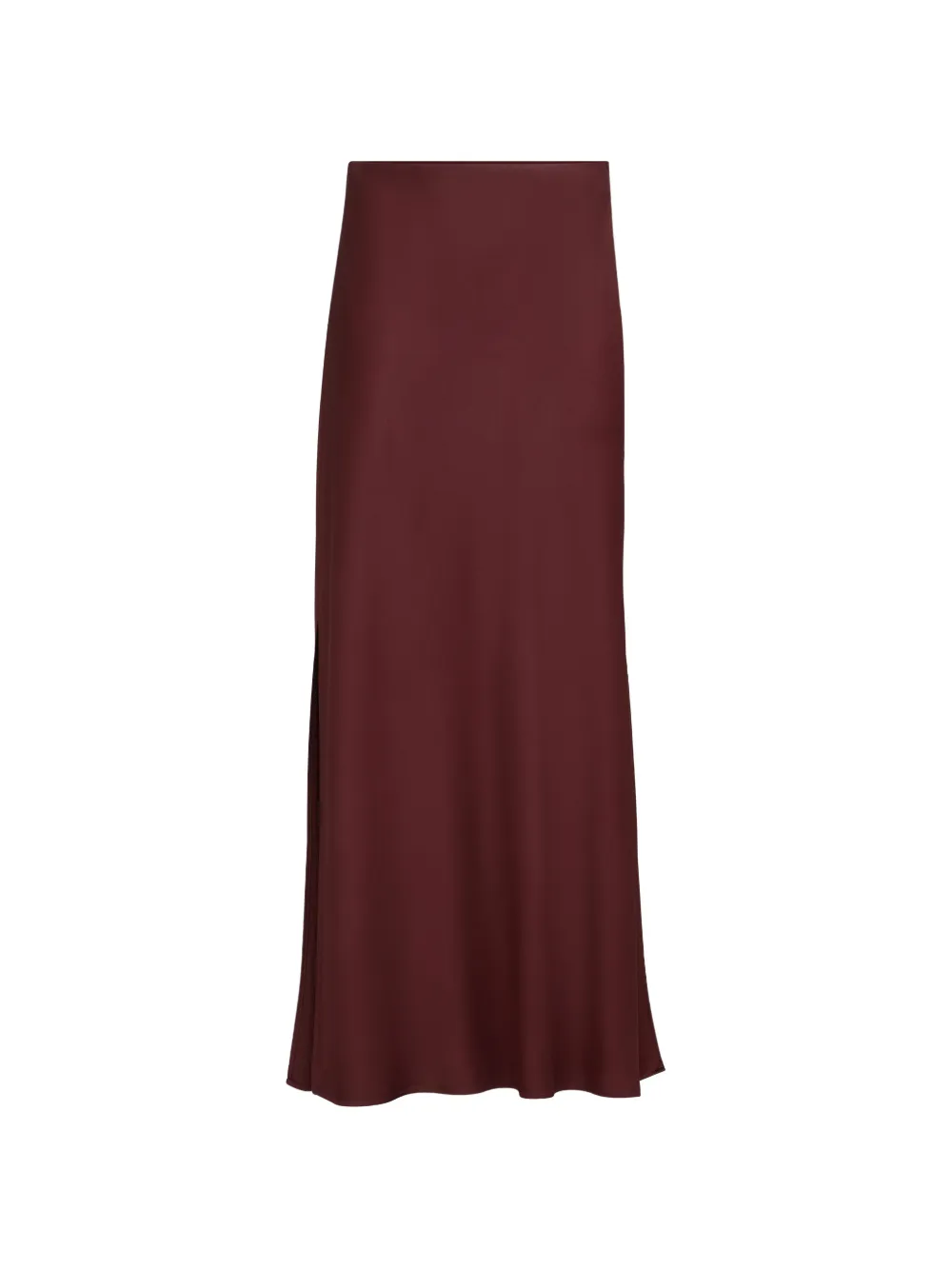 Brunello Cucinelli satin cady fluid bias-cut skirt - Rosso